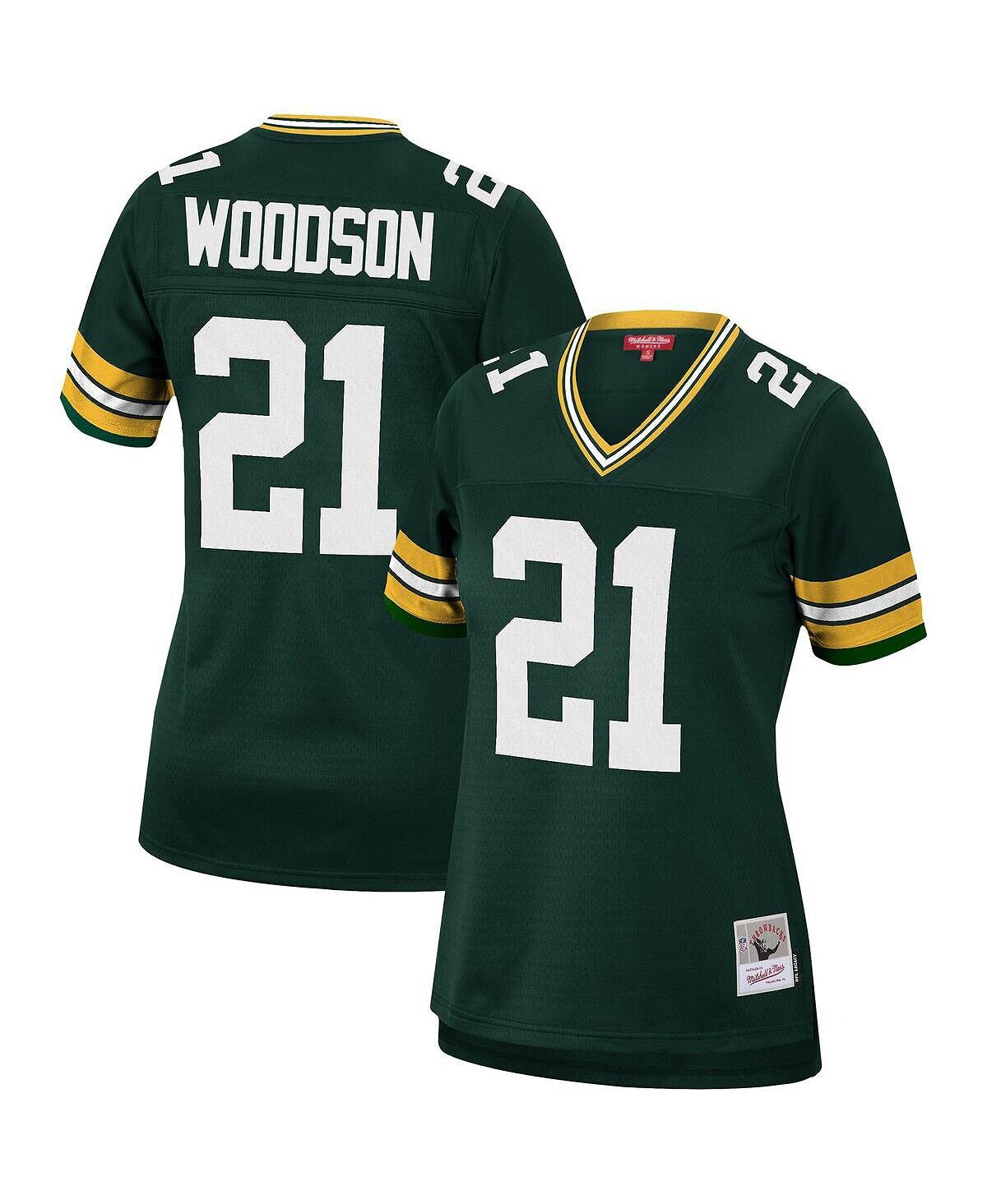 

Женская майка Charles Woodson Green Green Bay Packers Legacy Replica Team Mitchell & Ness, зеленый