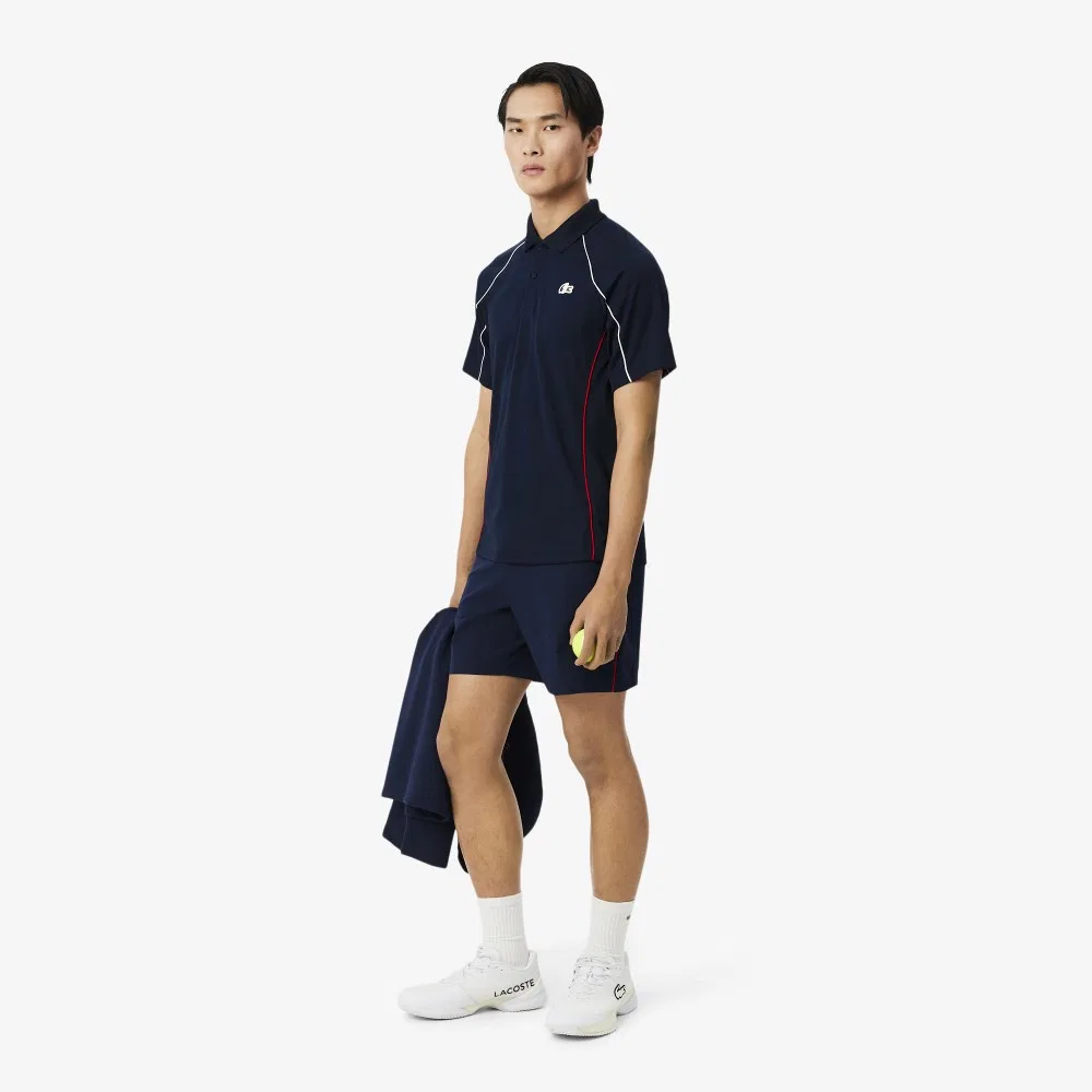 Мужские теннисные шорты French Teams тёмно-синие от Lacoste — фото 4