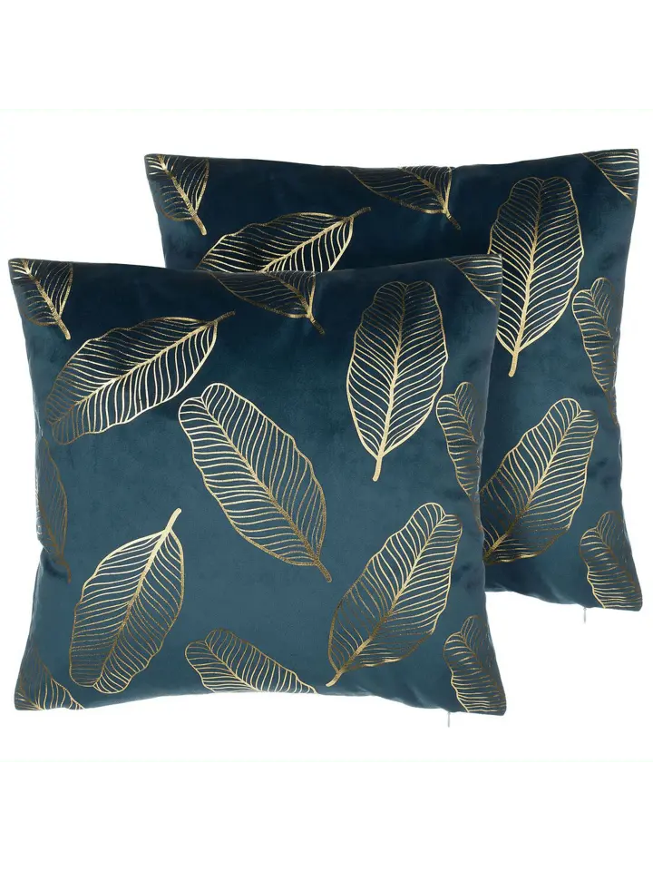 

Декоративная подушка Beliani 2er Set Deko FREESIA, цвет blau/gold