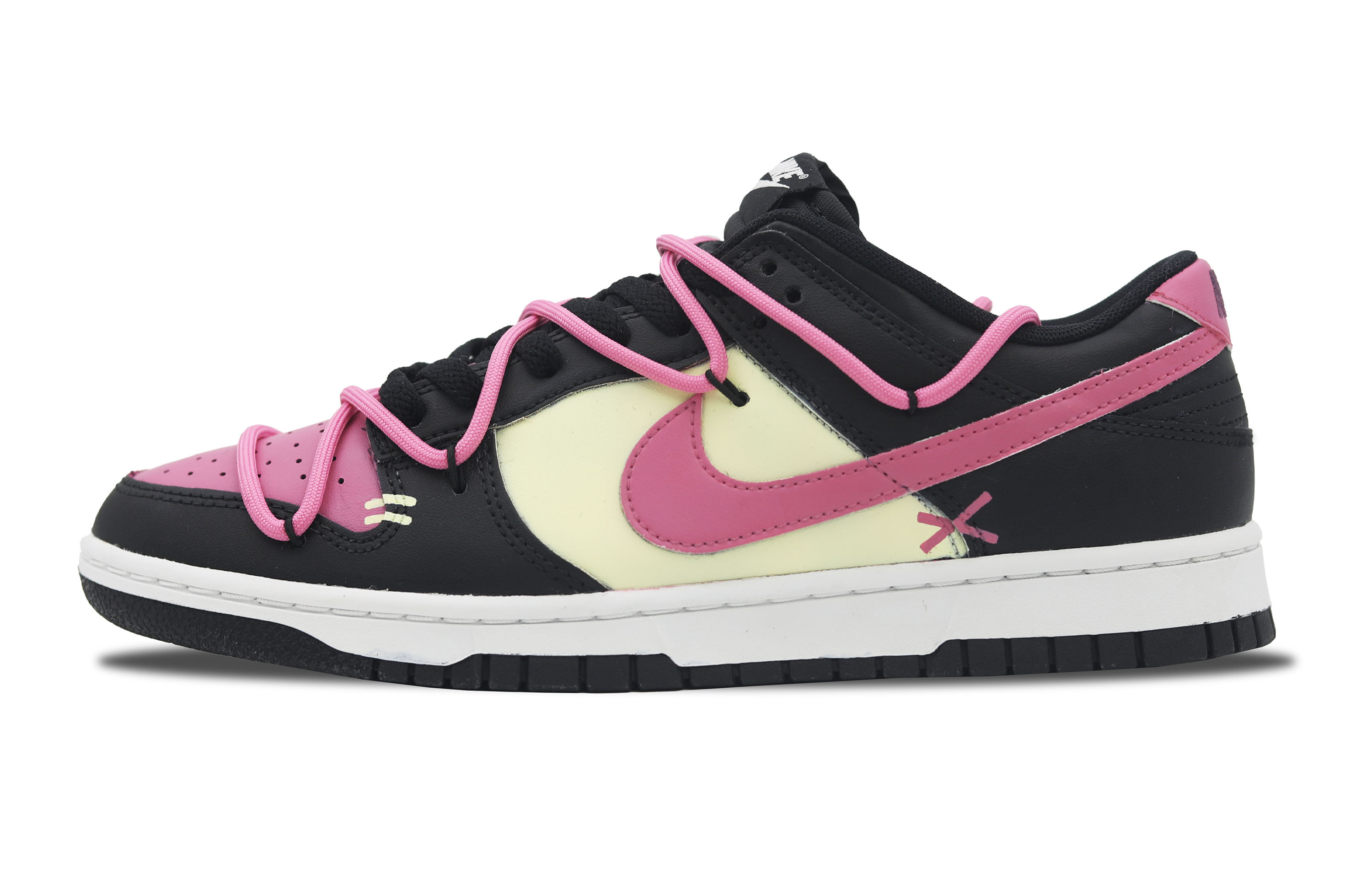 

Кроссовки Nike Dunk Skateboarding Shoes Men Low-top Black/pink, черный