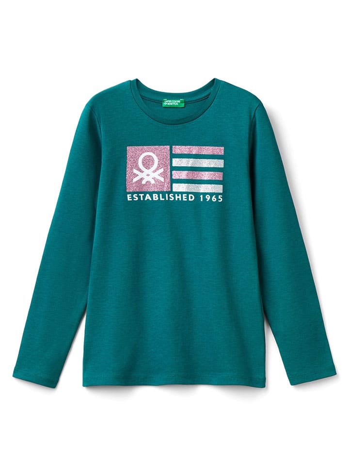 

Рубашка с длинным рукавом Benetton, зеленый