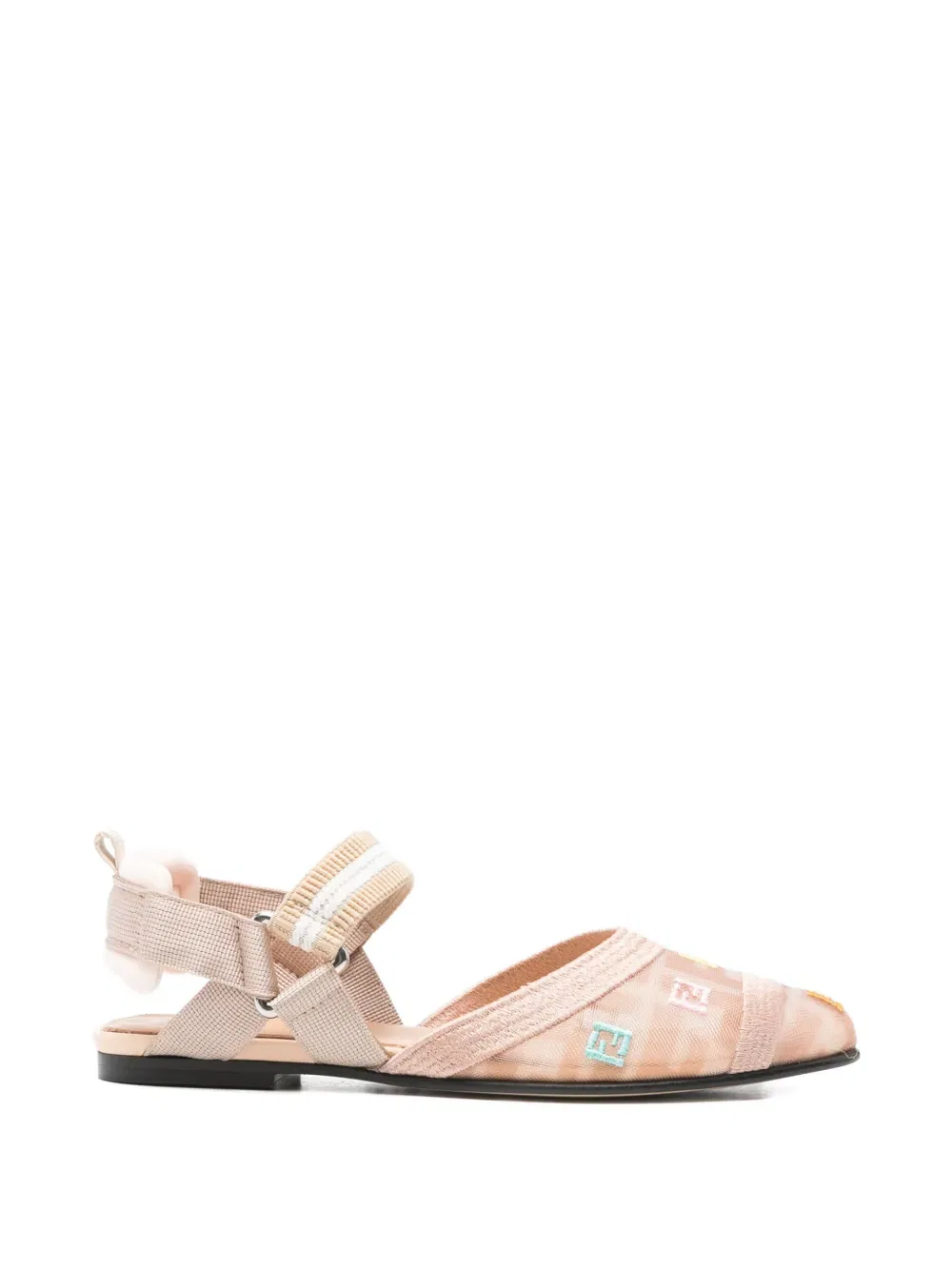 Балетки с монограммой Fendi Kids, белый
