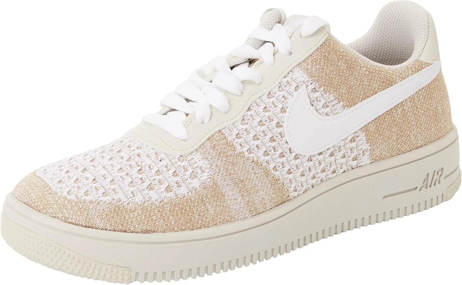 Мужские баскетбольные кроссовки Nike Air Force 1 Flyknit 2.0, Light Bone White Khaki Desert Khaki