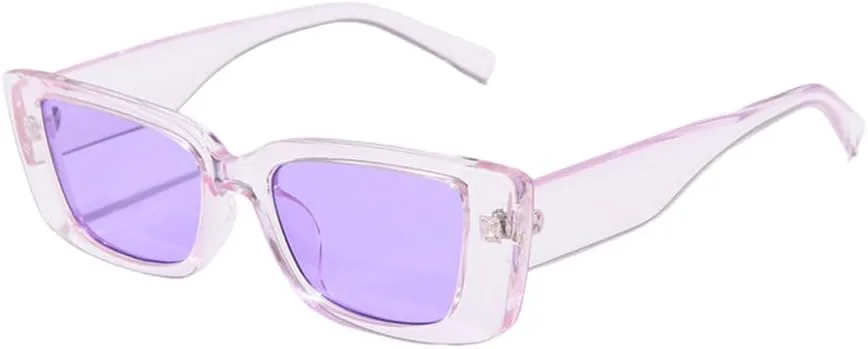 

Женские прямоугольные винтажные солнцезащитные очки в стиле ретро «кошачий глаз», женские очки-«кошачий глаз» с защитой от УФ-излучения UV400 TYUVIVO, Clear Purple