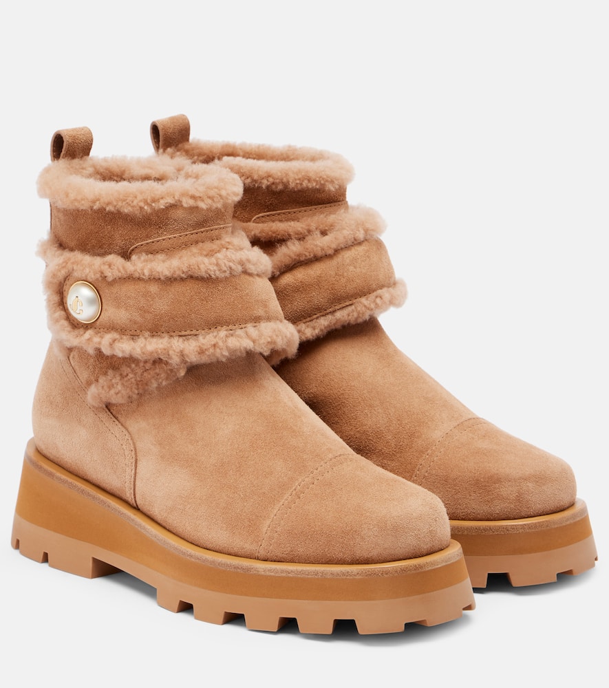 Ботинки Meena до щиколотки из замши Jimmy Choo, Toffee/Toffee