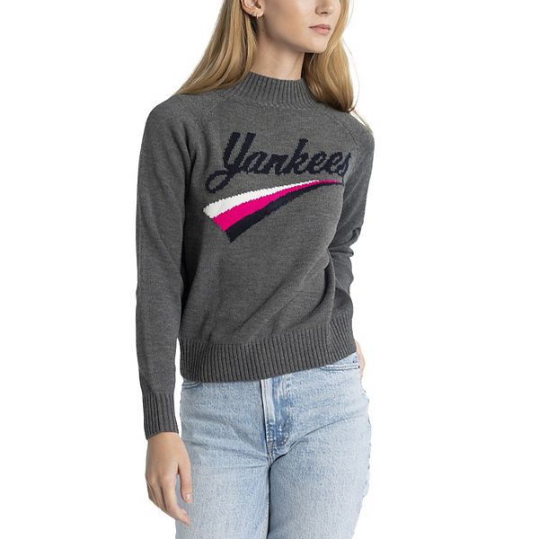 

Свитшот женский серый new york yankees serena raglan Lusso