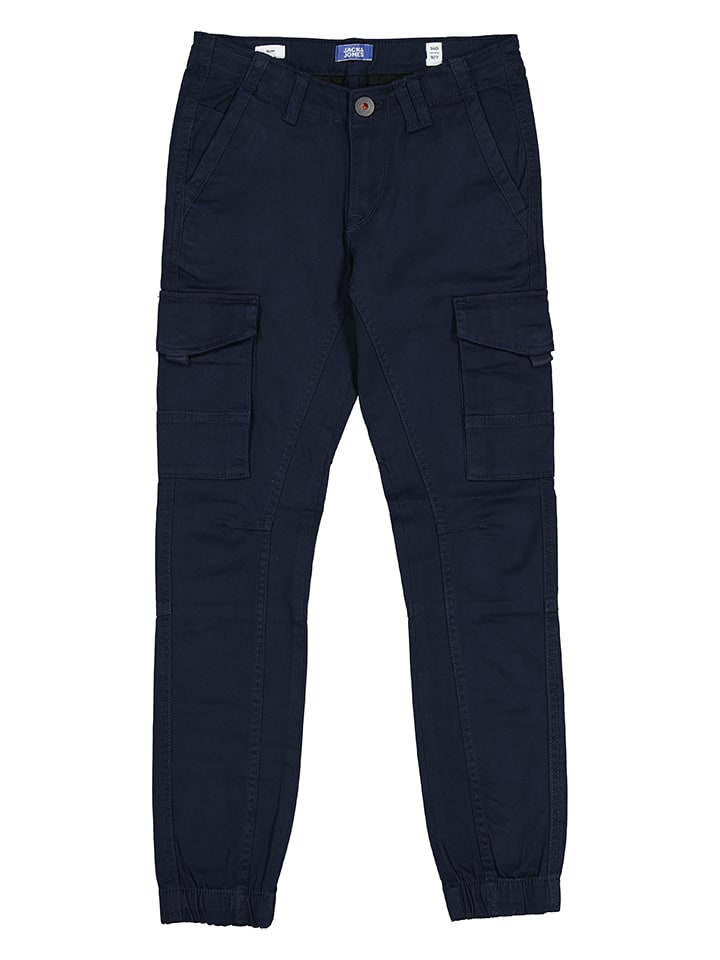 

Тканевые брюки JACK & JONES Junior, темно-синий