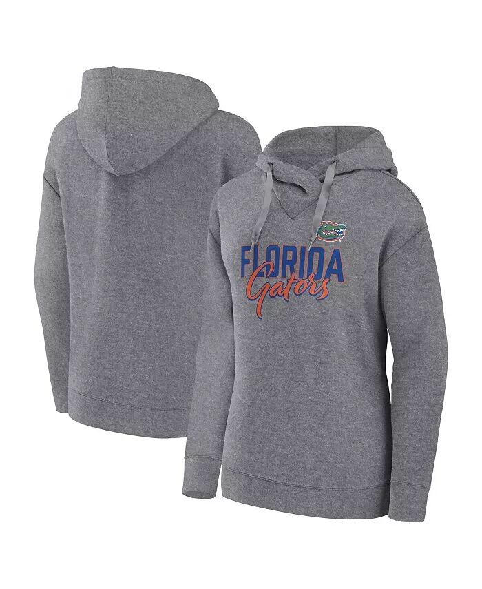 

Женский пуловер с капюшоном цвета «Heather Grey Florida Gators» с надписью «Favourite» Fanatics