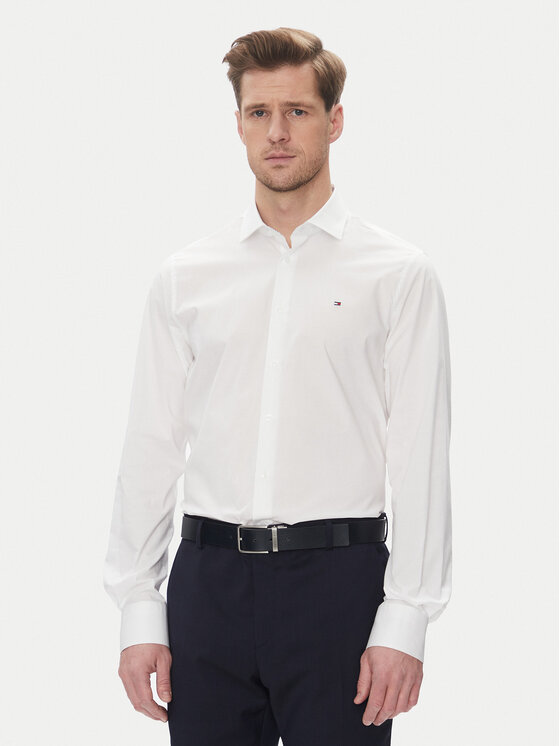 

Рубашка облегающего кроя MW0MW39279 Tommy Hilfiger, белый