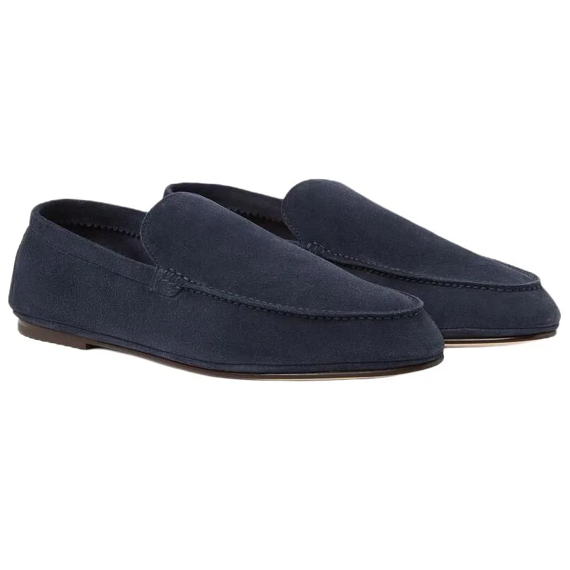 Loro Piana Летние кожаные туфли Anton Walk Casual для мужчин, цвет Abyss Blue — фото 4