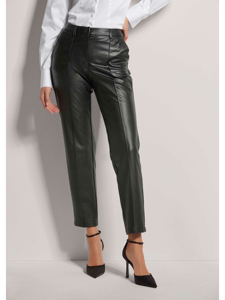 

MADELEINE Брюки из искусственной кожи с черной окантовкой