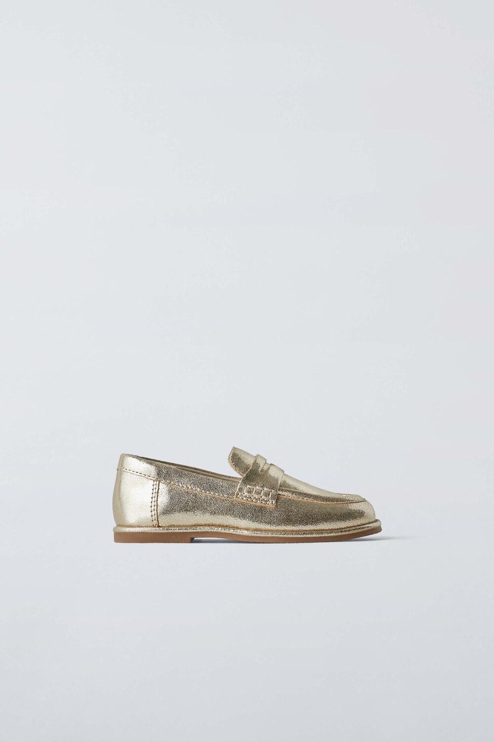 

Металлические лоферы ZARA, золотой