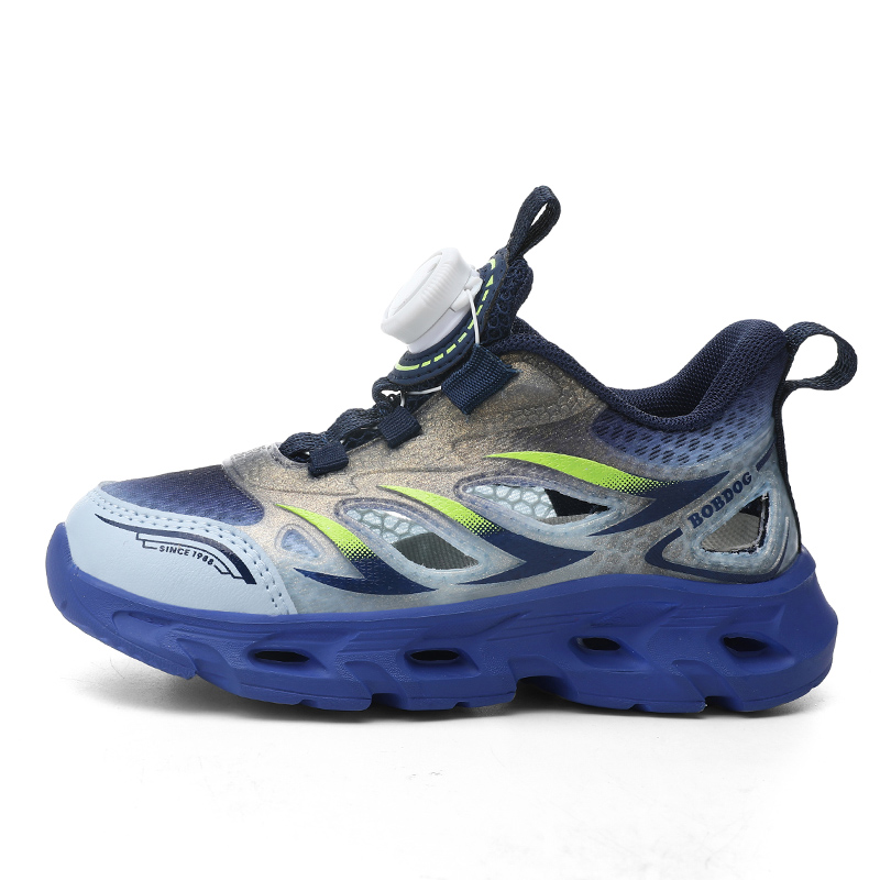 

Кроссовки для бега для детей, противоскользящие, с защитой от ударов, износостойкие, дышащие, легкие, с амортизацией, с низким верхом BOBDOG, синий