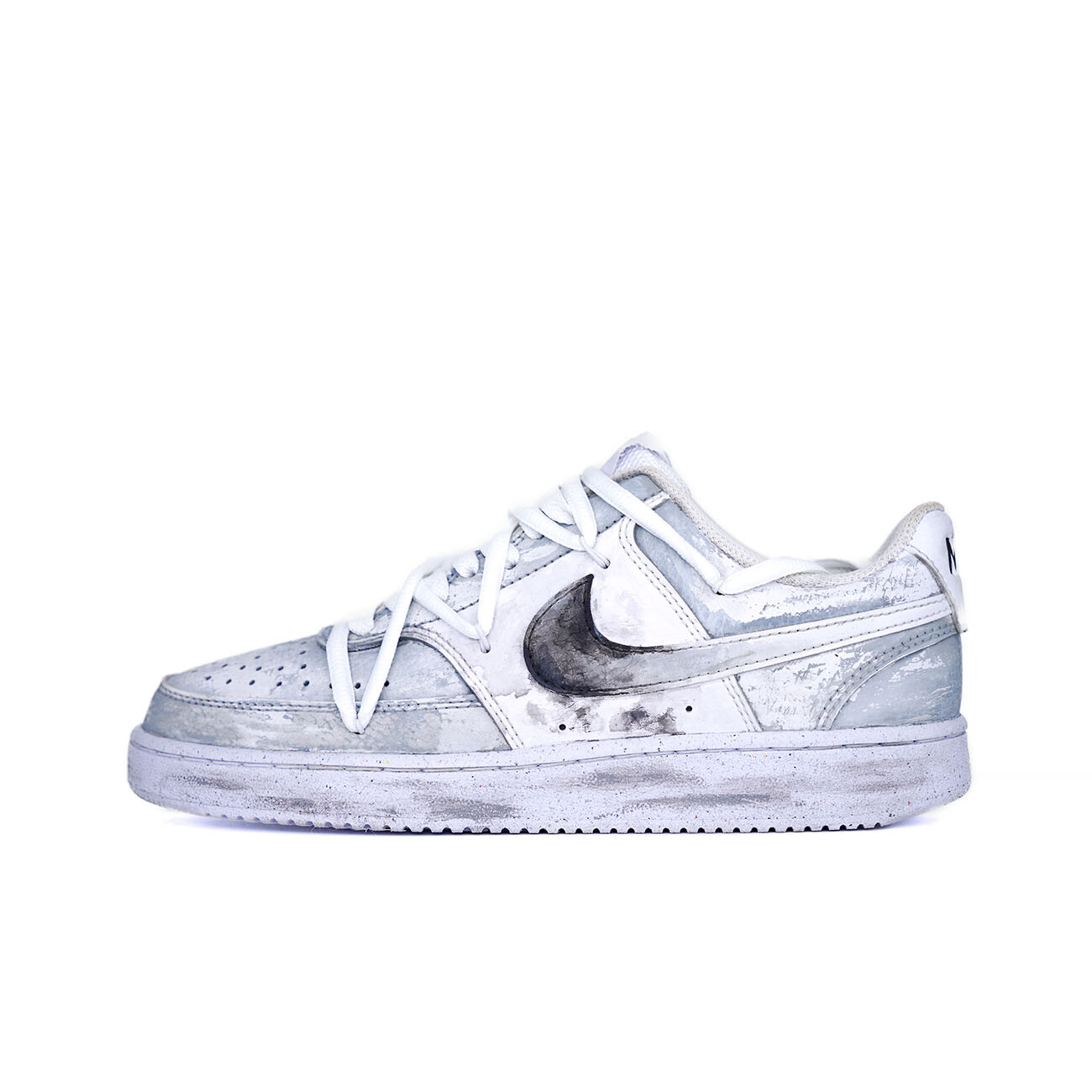 

Кроссовки для скейтборда Court Vision 1 женские, низкие, серый/белый Nike
