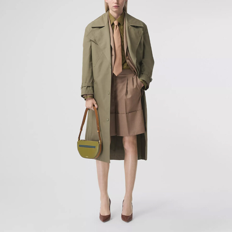 Тренч Burberry, женский, тренч, глубокий папоротниковый зеленый — фото 3