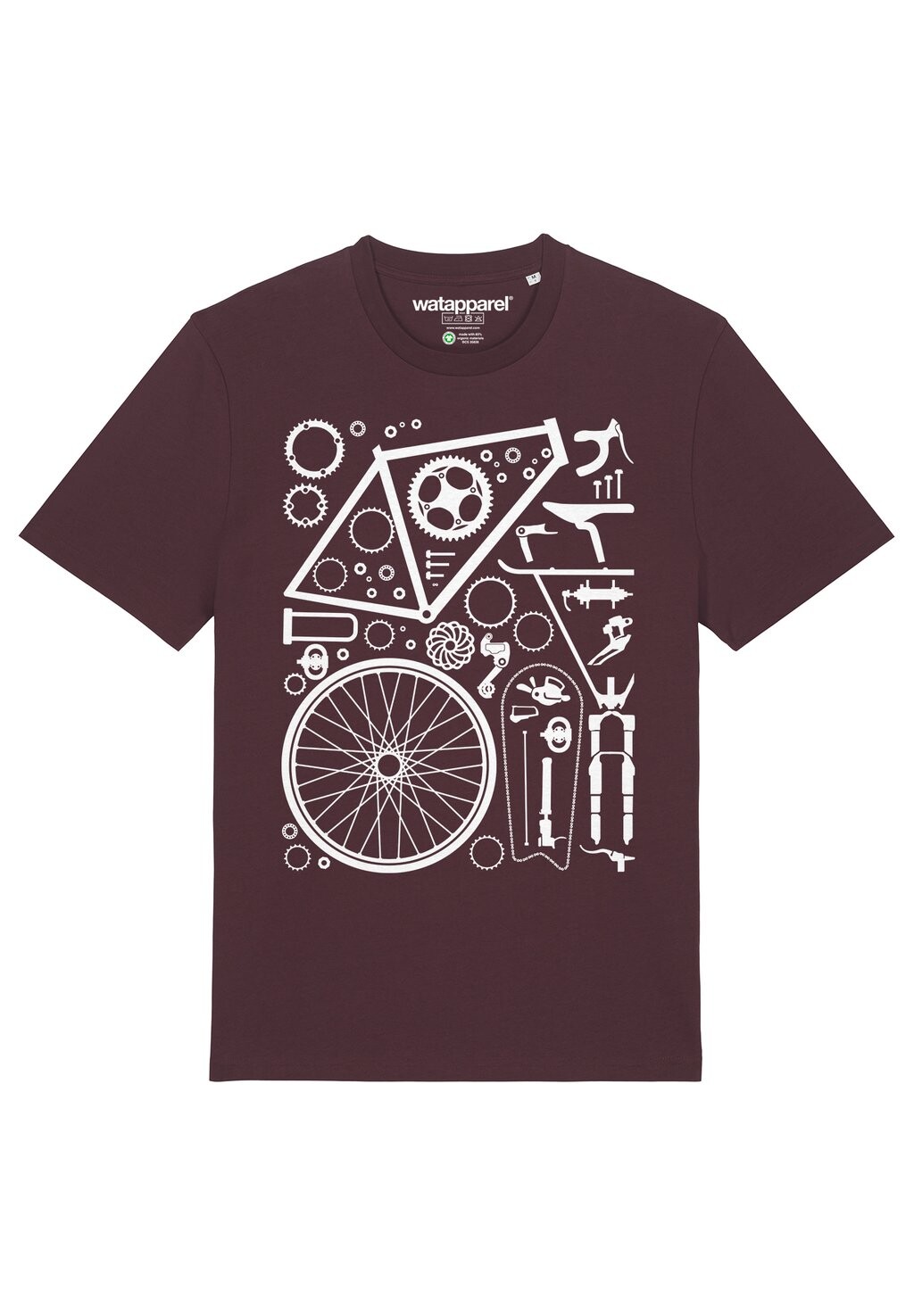 

Футболка с принтом FAHRRADTEILE watapparel, темно-красный