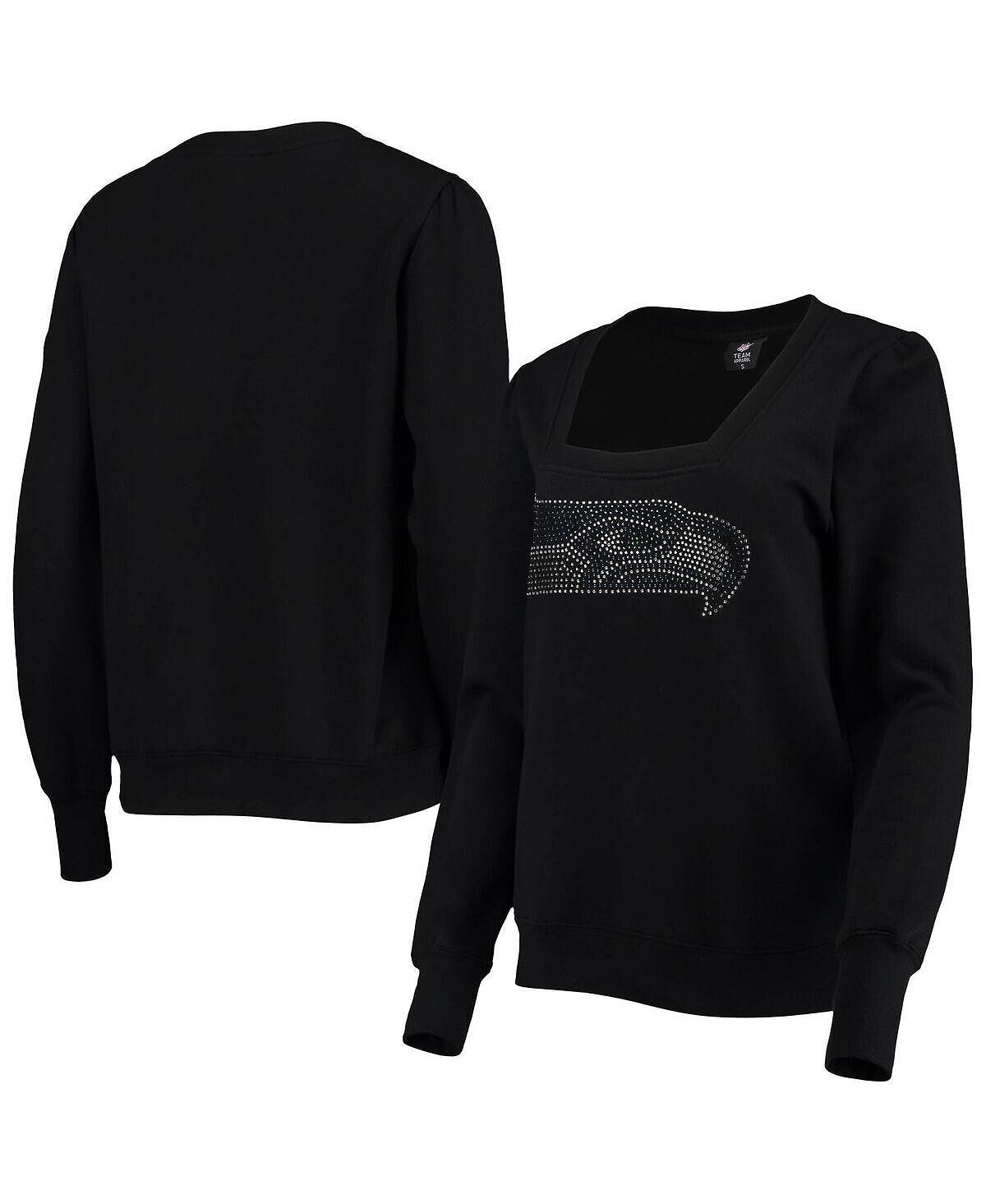 

Черный женский пуловер с квадратным вырезом Seattle Seahawks Winners Cuce, черный
