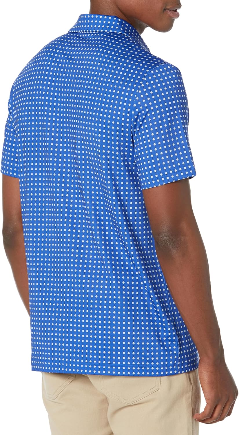 Lacoste мужская поло для гольфа Regular Fit с защитой от ультрафиолета, Cobalt/Flour — фото 2