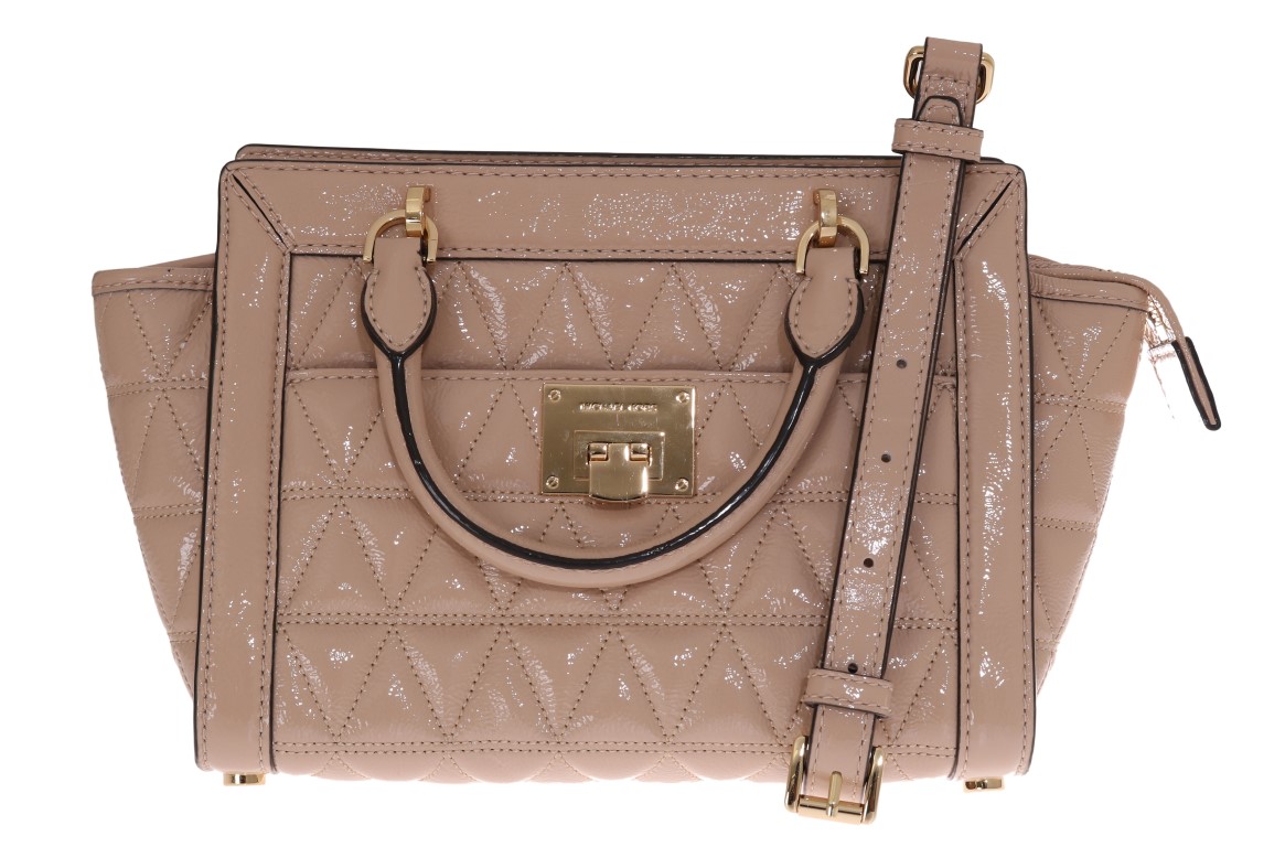 

Шикарная бежевая кожаная сумка через плечо - VIVIANNE Michael Kors