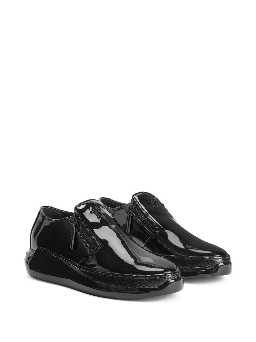 Лакированные кеды Conley на молнии Giuseppe Zanotti, черный — фото 2
