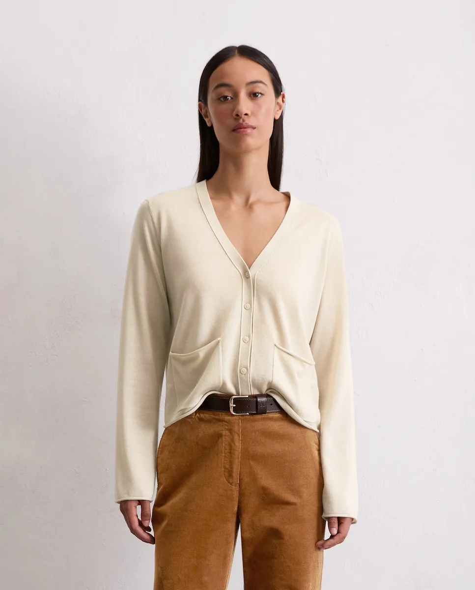 

Женский облегающий кардиган из тонкой мериносовой шерсти MARC O'POLO, бежевый