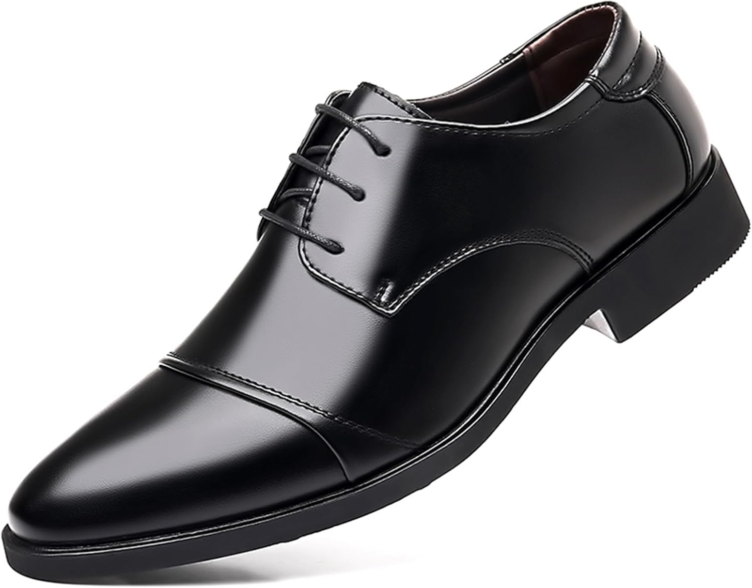 

Мужские винтажные туфли с закрытым носком Классические оксфорды Мягкая кожаная обувь для делового стиля Дерби для мужчин Rojieso, черный