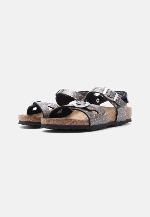 Узкие сандалии rio с космическим блеском Birkenstock, Black — фото 2