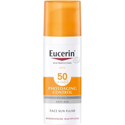 Солнцезащитный флюид для лица с контролем фотостарения Spf 50, раствор 50 мл, Eucerin — фото 3