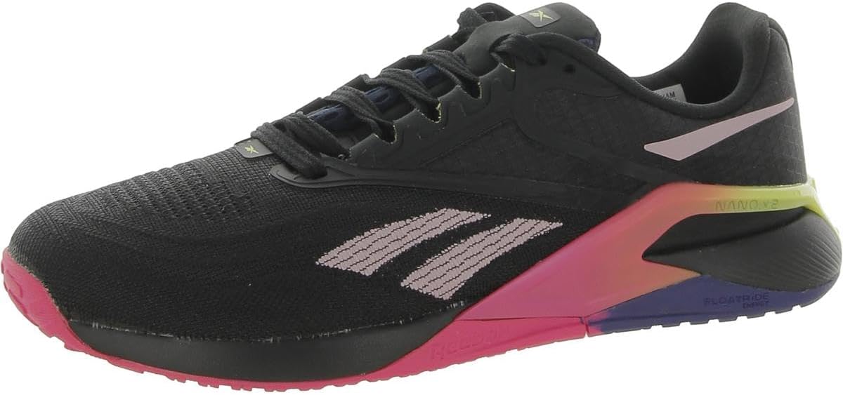 

Мужские кроссовки Reebok - низкие (не для футбола), черный/желтый/сиреневый