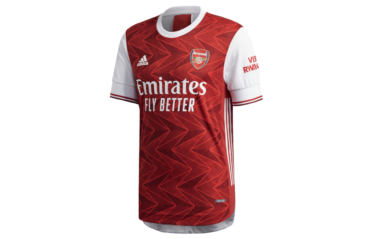 Футболка Arsenal мужская темно-красновато-фиолетовая/белая Adidas — фото 2