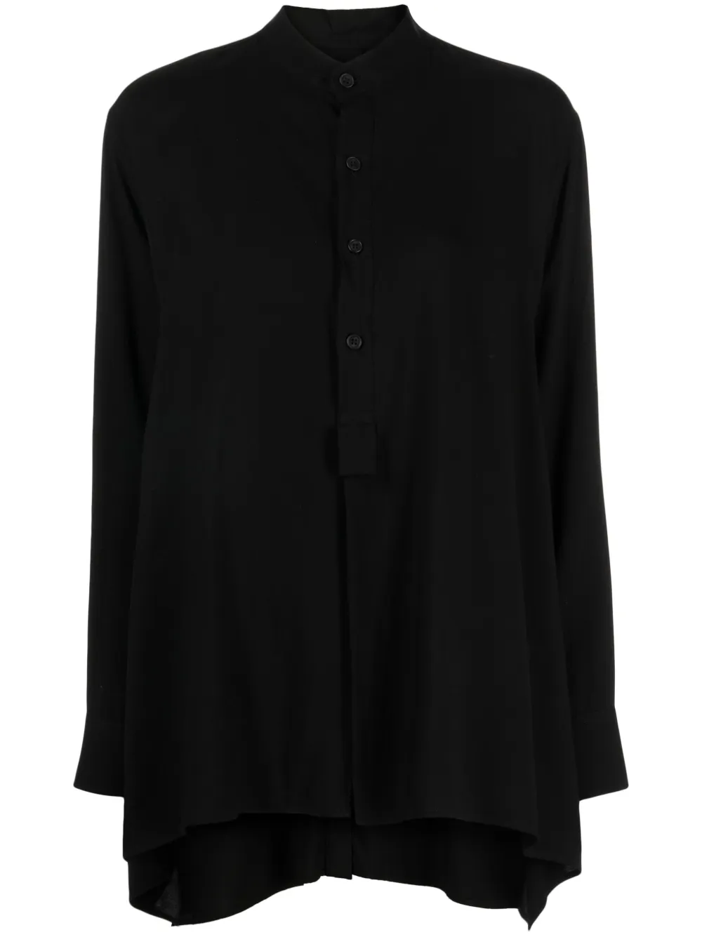 

Рубашка с воротником-стойкой Yohji Yamamoto, черный
