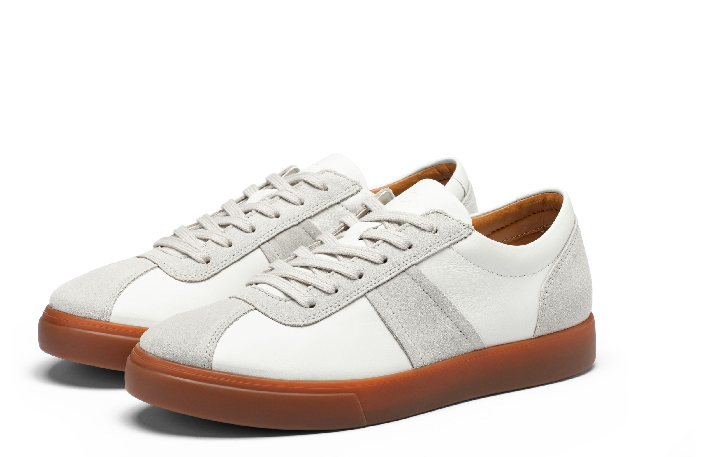 Ecco SS26 SOFT 10 Collection German Army Trainers мужские белые — фото 4