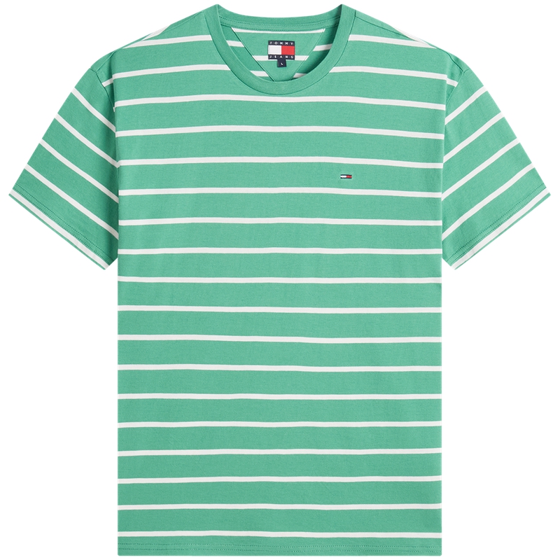 

Футболка мужская Crew Neck Moderate Tommy Hilfiger, зеленый белый stripes l5y