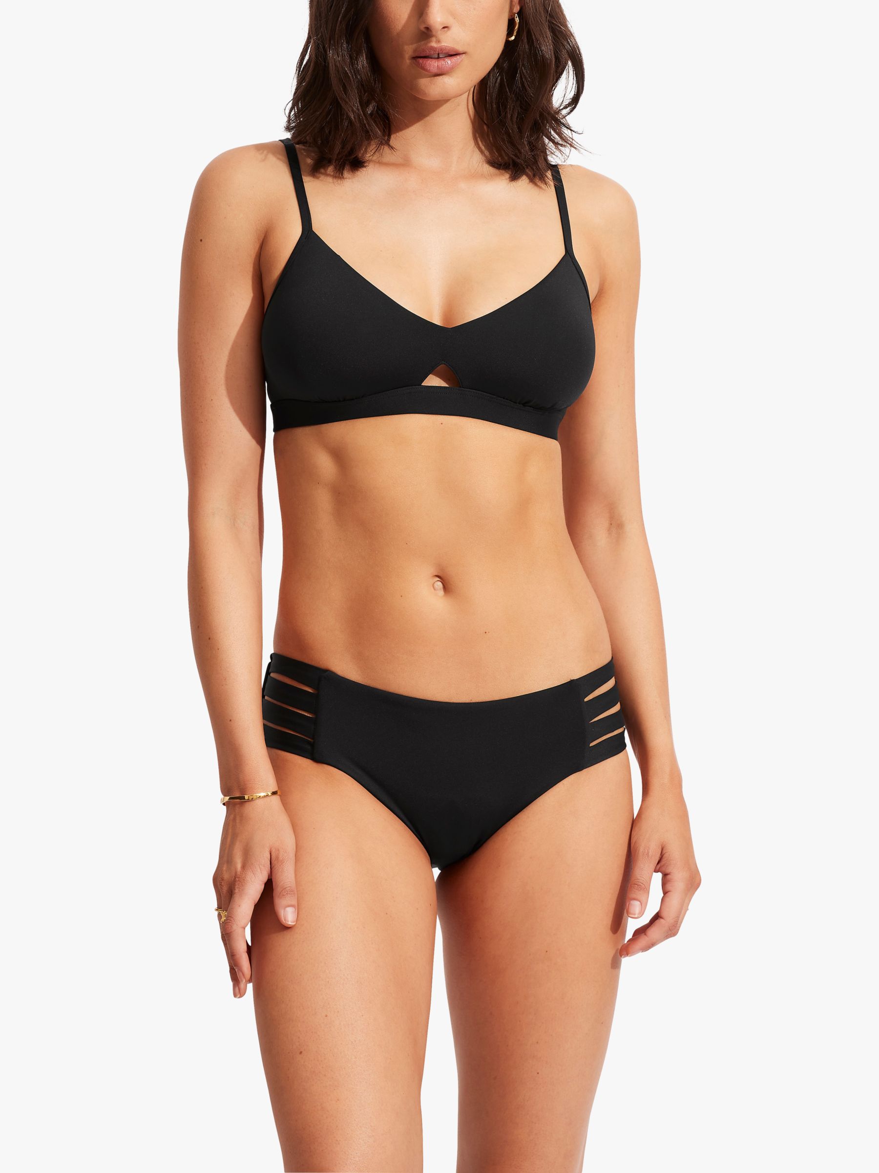 

Топ бикини Seafolly Collective Hybrid Bralette, черный