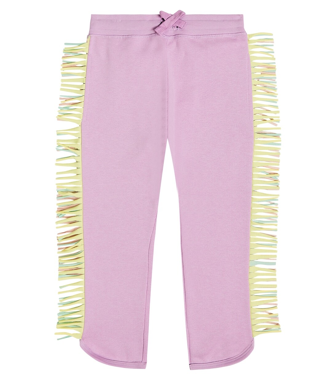 

Спортивные брюки из хлопкового джерси с бахромой Stella McCartney Kids, розовый