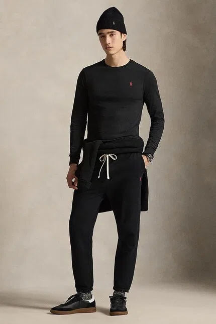 Лонгслив Polo Ralph Lauren, черный — фото 3