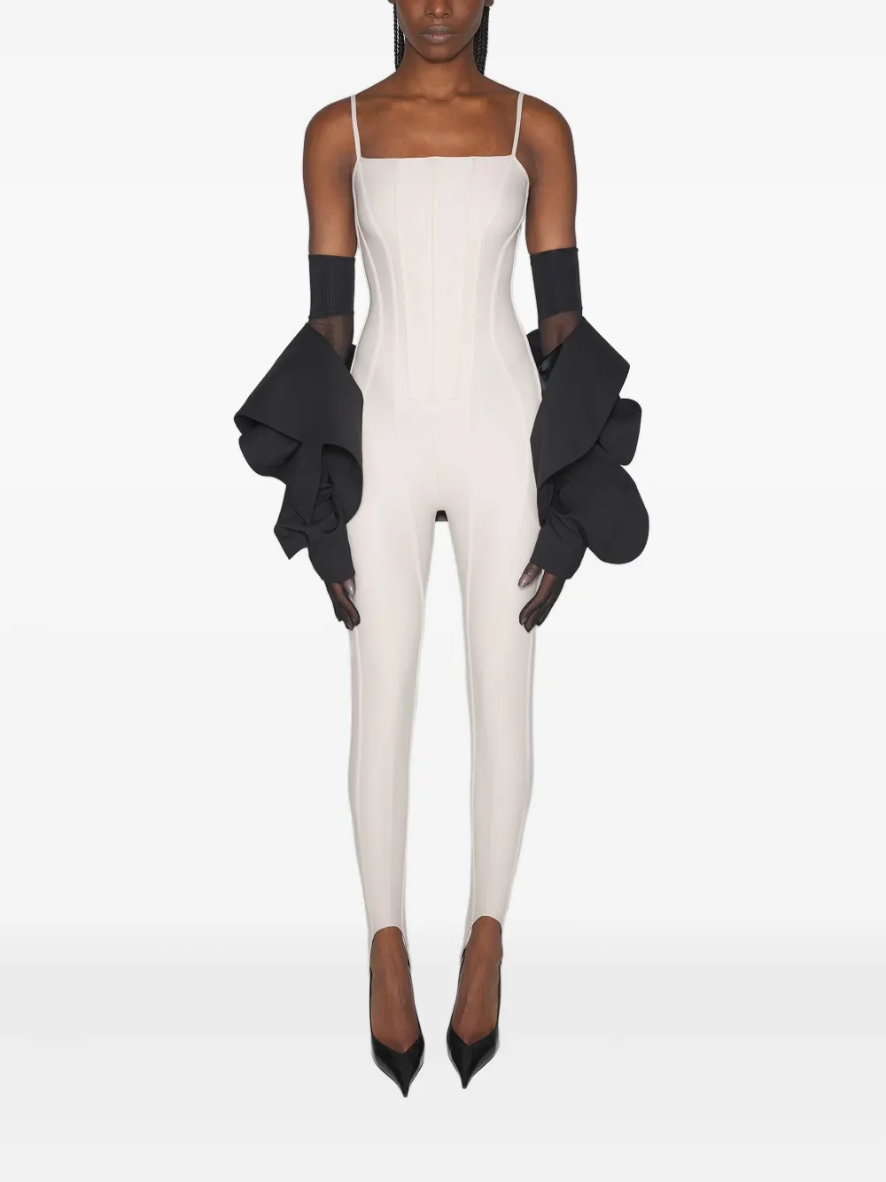 

Комбинезон с корсетом Mugler, белый