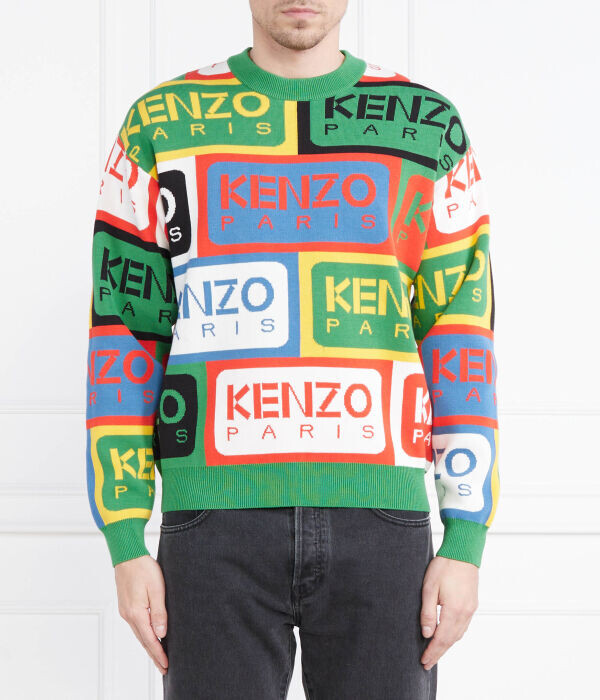 

Свитер мужской Kenzo с разноцветным принтом, мультиколор