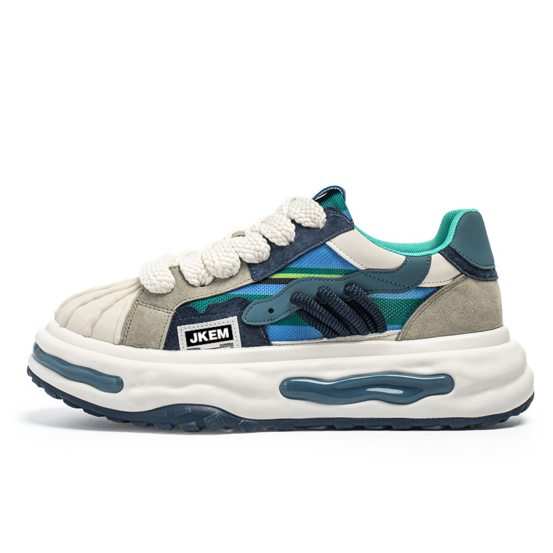 

JKEM Амортизирующие дышащие низкие повседневные туфли для мужчин с эффектом увеличения роста синие, цвет Blue