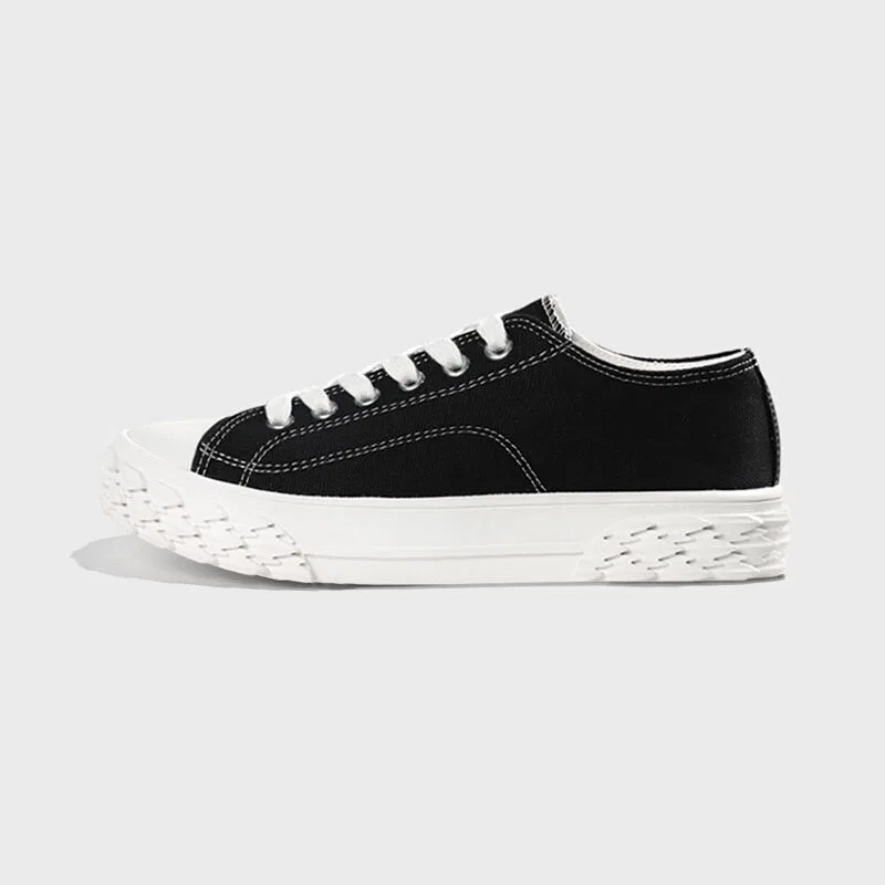 Мужские чёрные низкие кеды Mako Canvas от Rebletswm