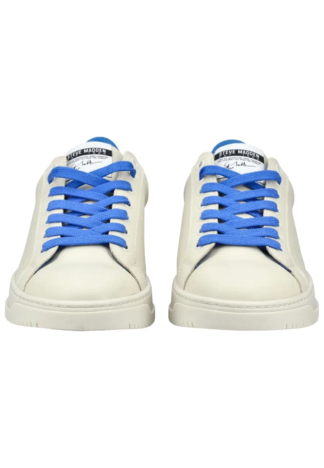 Кроссовки низкие из кожи Steve Madden, белый/синий — фото 4
