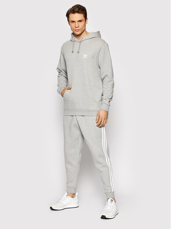 Спортивные штаны приталенного кроя Adidas, серый — фото 2