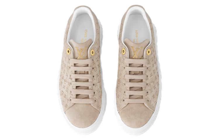 Кроссовки Time Out 'Beige Minimonogram' женские LOUIS VUITTON, коричневый — фото 4
