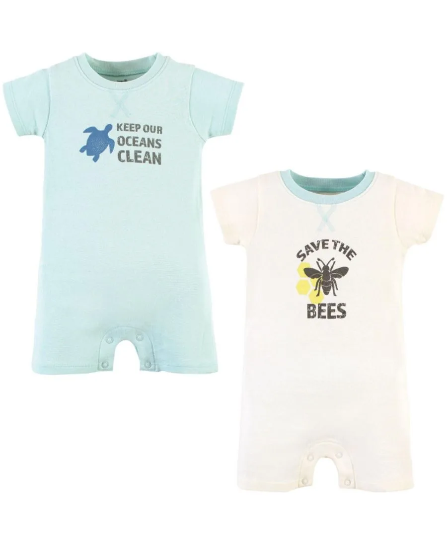 Комплект из 2 натуральных детских комбинезонов Touched by Nature, Save The Bees