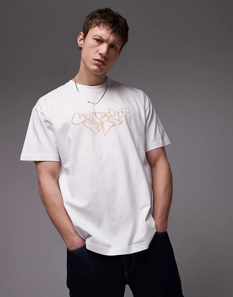 

Футболка Carhartt WIP с испорченным логотипом Script белого цвета