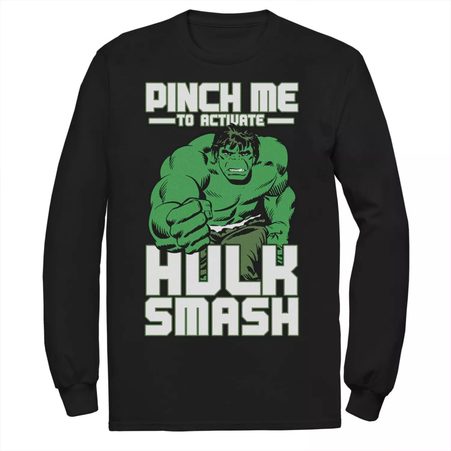 

Мужская футболка с рисунком Marvel Hulk Pinch Me To Activate Hulk Smash Licensed Character