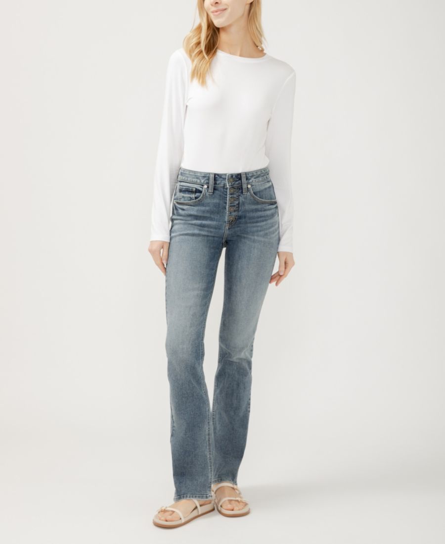 

Женские джинсы Avery High Rise Curvy Fit Slim Bootcut Silver Jeans Co, Kirby