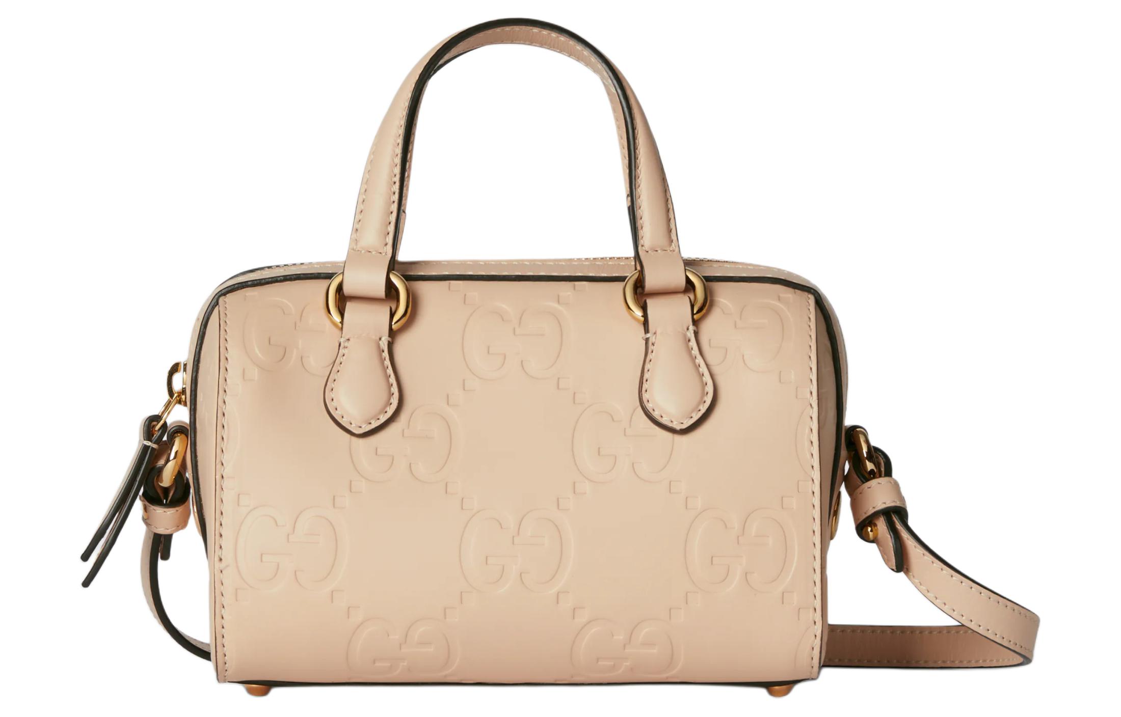 

GUCCI Кожаная наплечная сумка, кроссбоди, экстра мини женская light beige