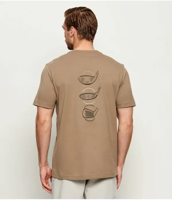 Футболка TS_GOC Birdie relaxed fit Boss Green, бежевый — фото 3