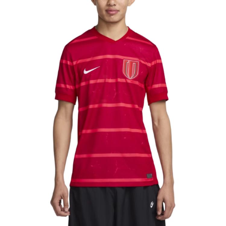 Nike Футболка Dri-Fit Soccer Jerseys Men's Gym Red/Laser Red/White — фото 3